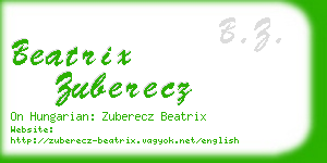 beatrix zuberecz business card